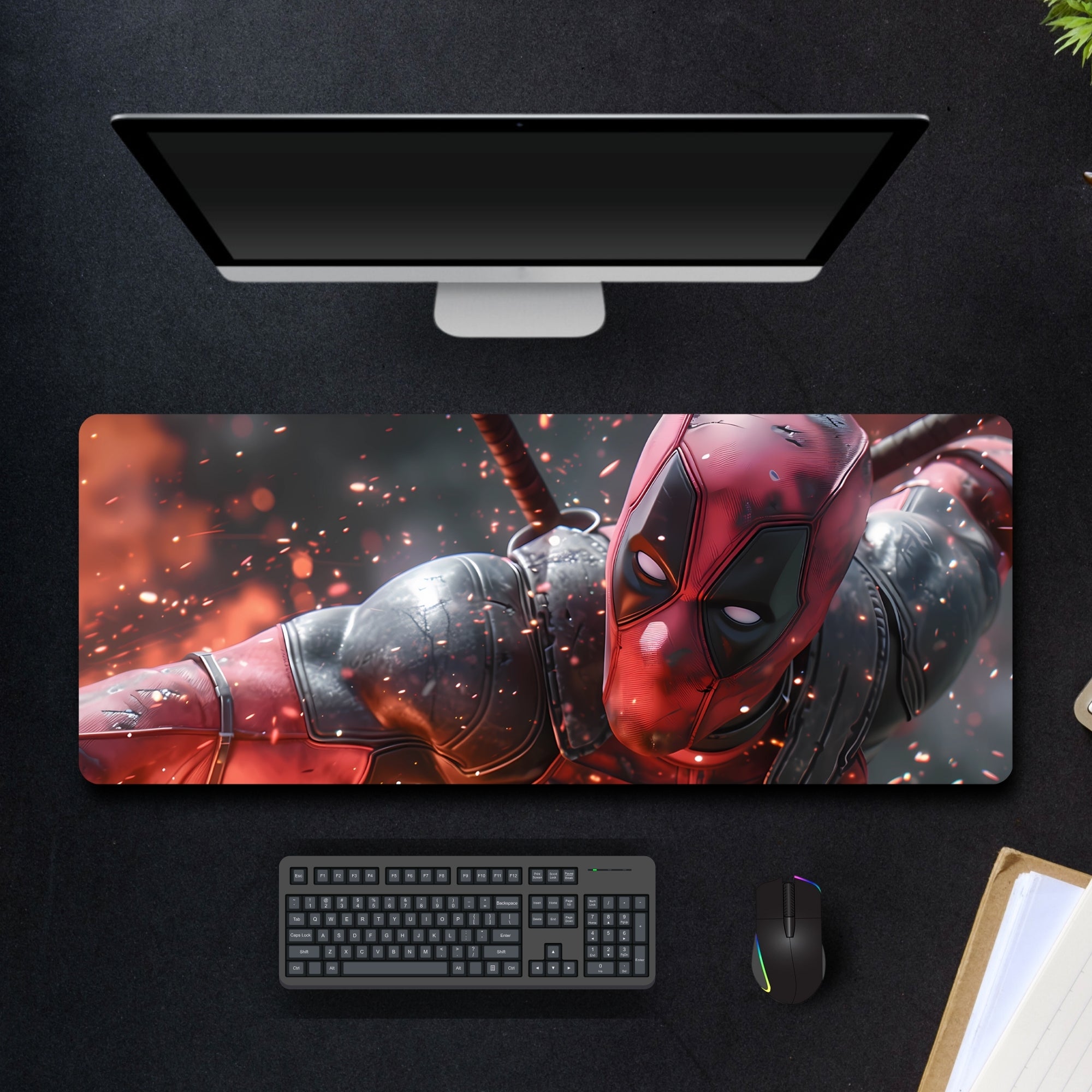 Deadpool Mouse Pad (31 X 12 Inches) - Gaming Mouse Pad | Rubber Base D ...