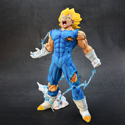 Combo Pack Prince Vegeta Action Figure With Keychain And Self Standing Vegeta Rose Figurine Collectible