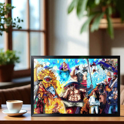 WHITEBEARD PIRATES CREW PHOTO FRAME (A4 SIZE) - ONE PIECE