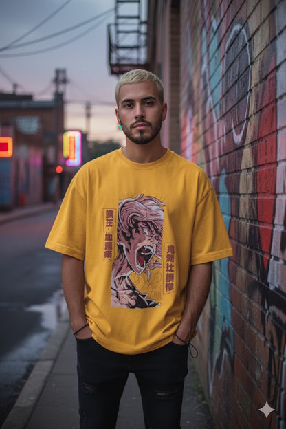 (Demon Slayer) Muzan Kibutsuji Oversized Style T-shirt (100% PREMIUM COTTON)