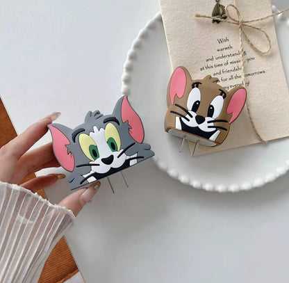 Tom Cartoon Cute Iphone Charger Cover Protection Case (Silicone)