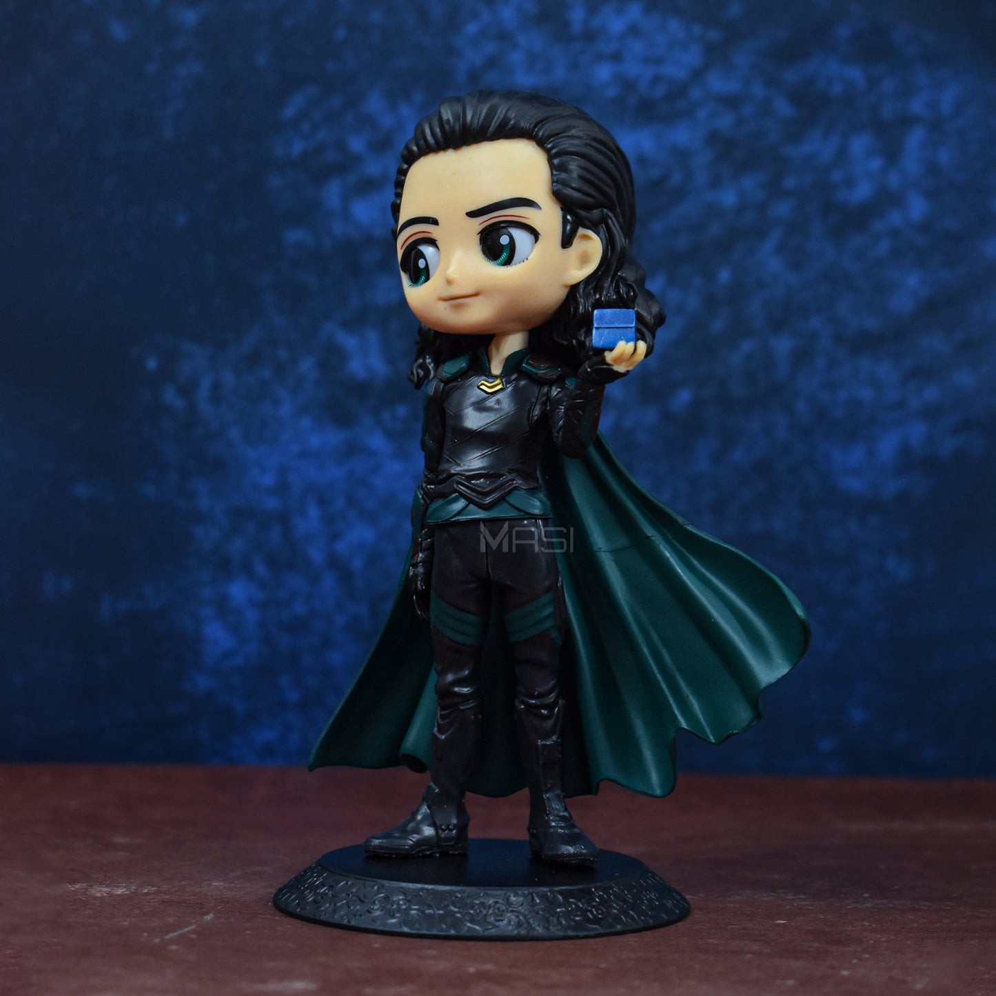 Loki With Tesseract Iconic Q Posket Action Figure With Stand (16 Cm Height)