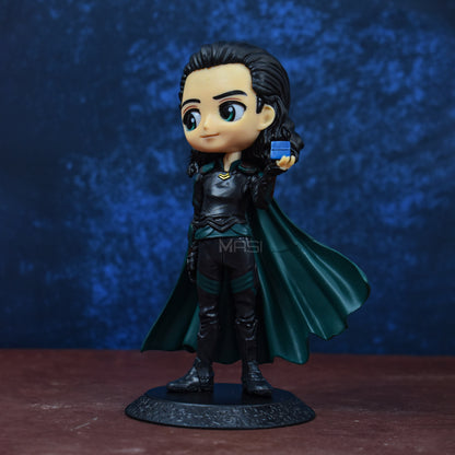 Loki With Tesseract Iconic Q Posket Action Figure With Stand (16 Cm Height)