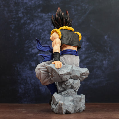 Gogeta Iconic Sitting Action Figure With 3 Relplaceable Heads (24 Cm Height) - Dragon Ball Z