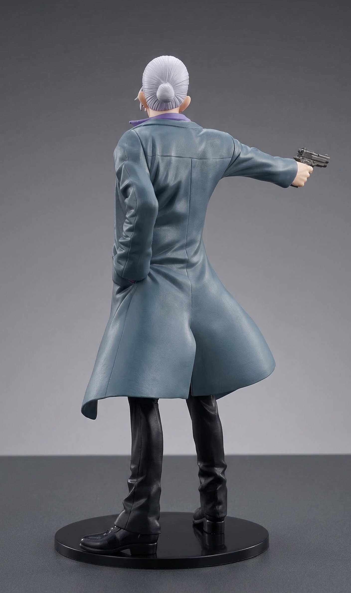 Sakamoto Anime Action Figure with Gun Pose | Premium Collectible Statue | Detailed Finish | Display Model for Fans