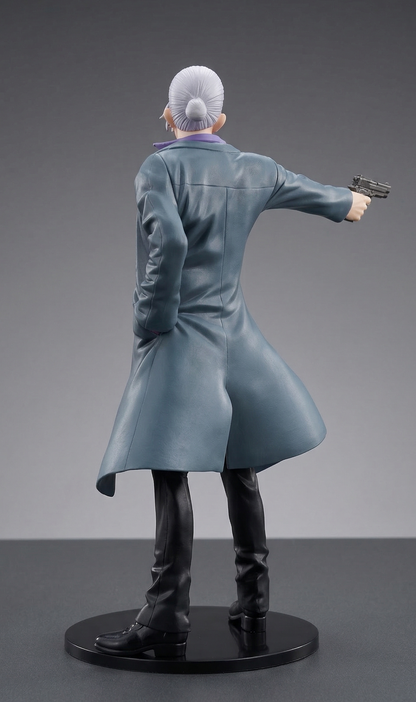 Sakamoto Anime Action Figure with Gun Pose | Premium Collectible Statue | Detailed Finish | Display Model for Fans