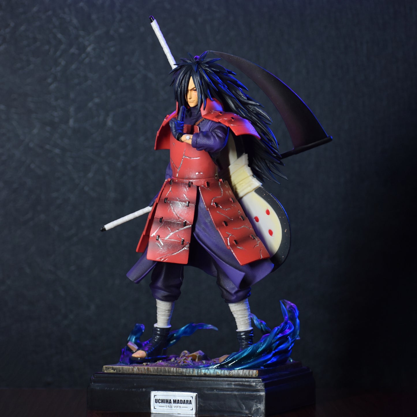 MADARA UCHIHA ACTION FIGURE WITH LED BASE | COMES WITH C TYPE CABLE FOR LED | (32 CM HEIGHT) - NARUTO