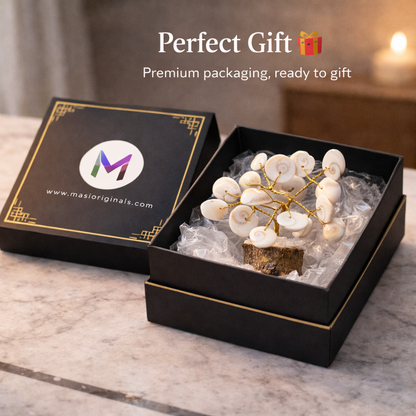 Natural Shell Stone Tree – Positive Energy Feng Shui Home Décor