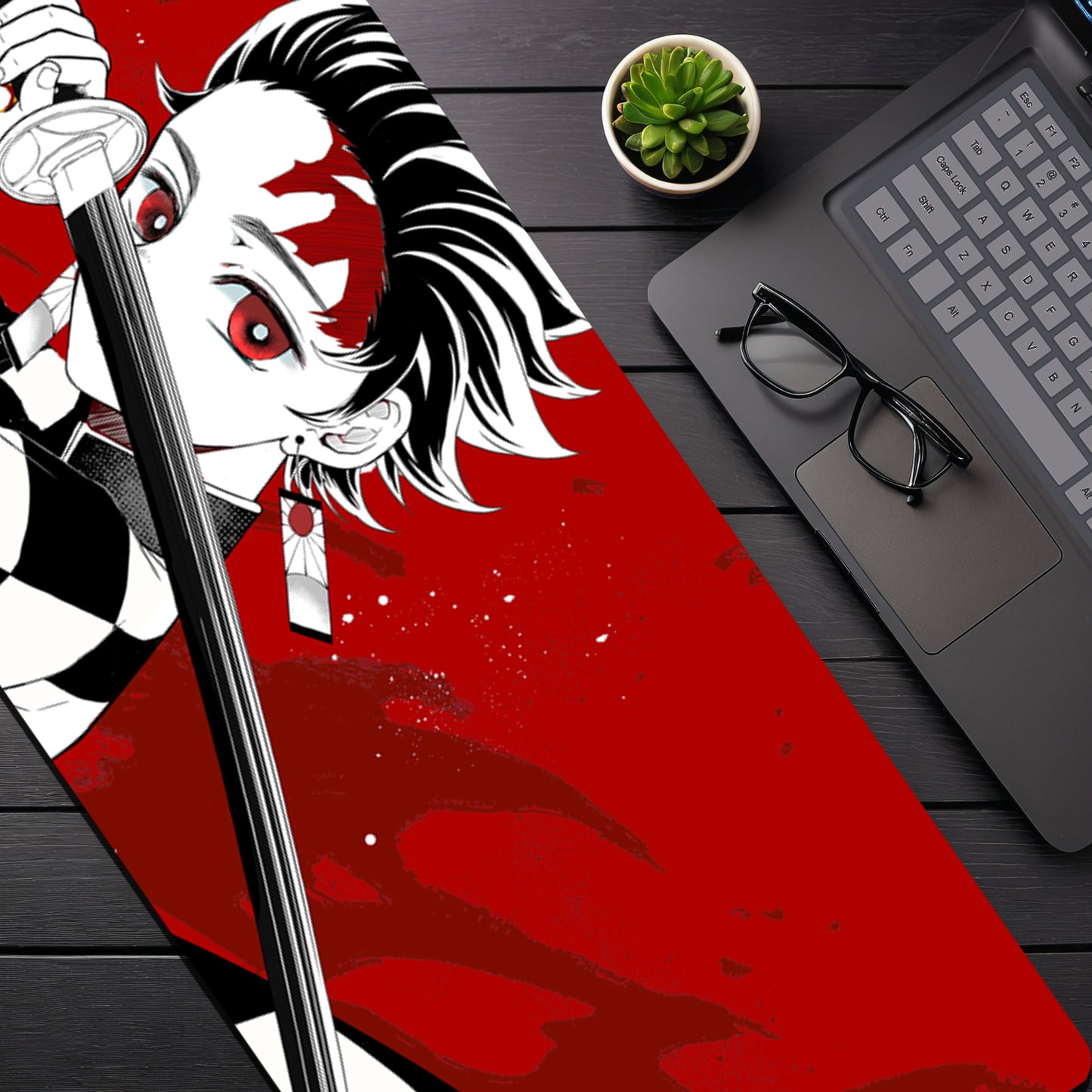 TANJIRO ICONIC DESK MAT (31 X 12 INCHES) - GAMING MOUSE PAD | RUBBER DESK MAT