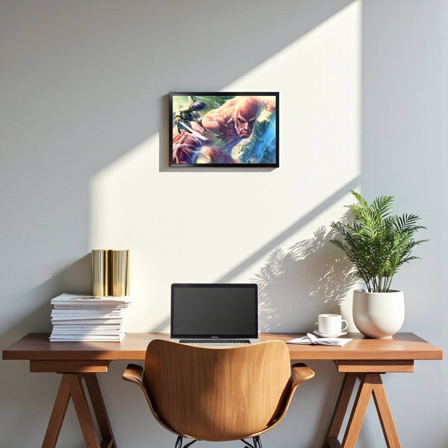 COLOSSAL TITAN VS EREN PHOTO FRAME (A4 SIZE) - ATTACK ON TITAN
