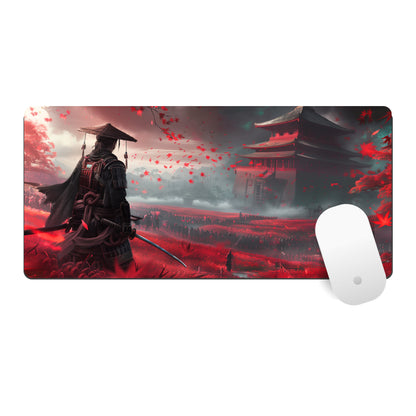 GHOST OF TSUSHIMA SAMURAI MOUSE PAD (23 X 11 INCHES) - GAMING MOUSE PAD | RUBBER BASE DESK MAT