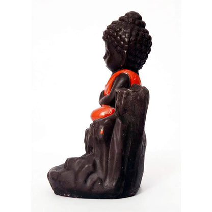Monk Buddha Smoke Backflow Statue Smoke Fountain Meditating With Free 10 Backflow Incense Cones