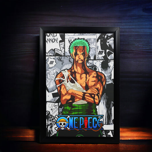 Roronoa Zoro Iconic Pose Photo Frame (A4 Size) - One Piece