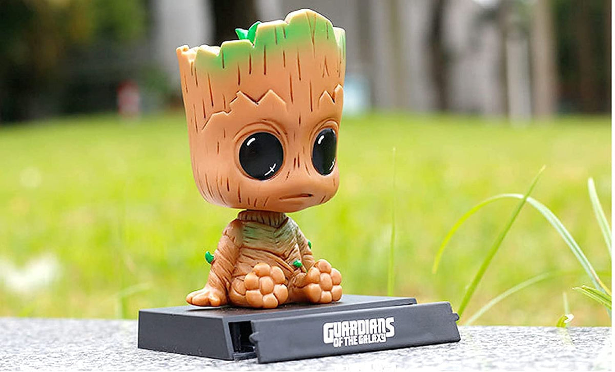 MARVEL GROOT BOBBLEHEAD/MOBILE HOLDER STAND