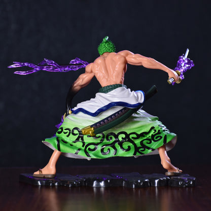 RORONOA ZORO ACTION FIGURE WITH 3 SWORDS AND BASE (18 CM HEIGHT) - ONE PIECE