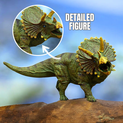Dinosaur Action Figure - Realistic 10-Inch Triceratops Horridus Toy