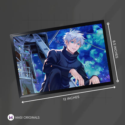 GOJO SATORU CHILL PHOTO FRAME (A4 SIZE) - JUJUTSU KAISEN
