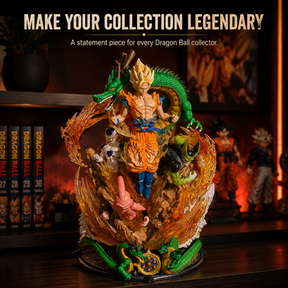 DRAGON BALL SON GOKU FIGURE SUPER SAIYAN ACTION FIGURINE CELL SHENRON BUU MODEL | 23CM |