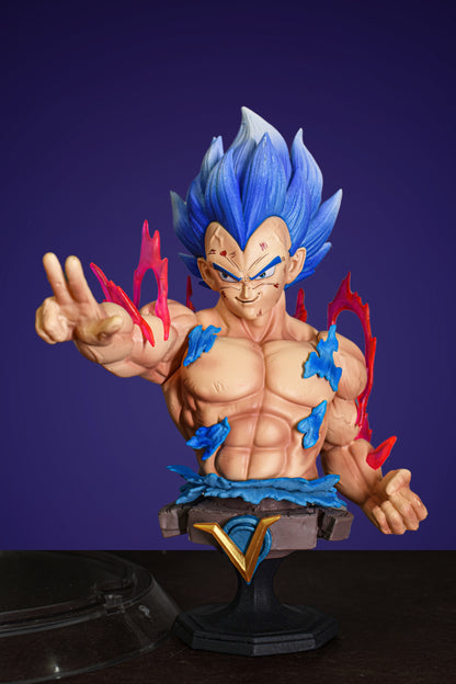 PRINCE VEGETA PREMIUM COLLECTIBLE ACTION FIGURE WITH REPLACEABLE HEADS AND BODIES - DRAGON BALL Z