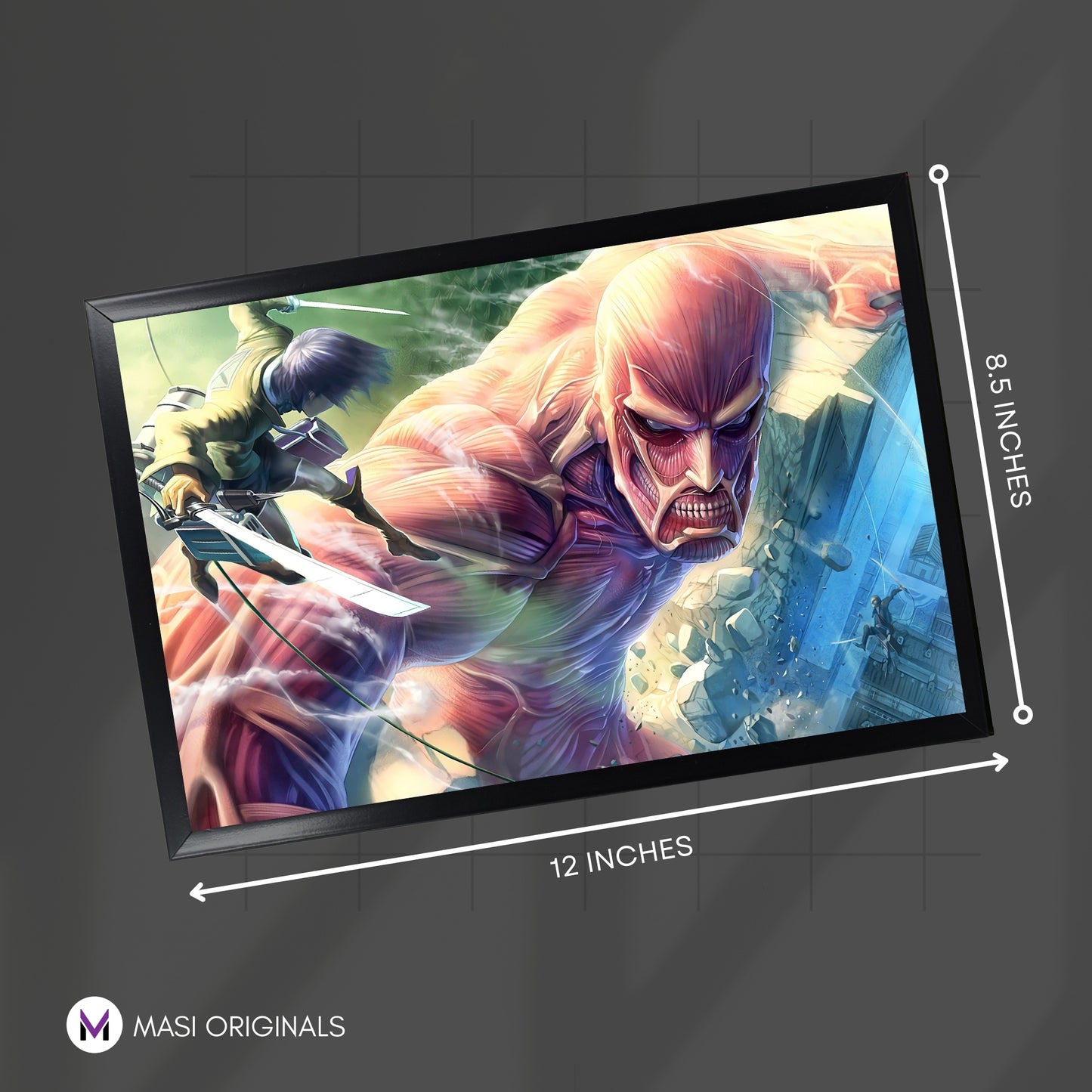 COLOSSAL TITAN VS EREN PHOTO FRAME (A4 SIZE) - ATTACK ON TITAN