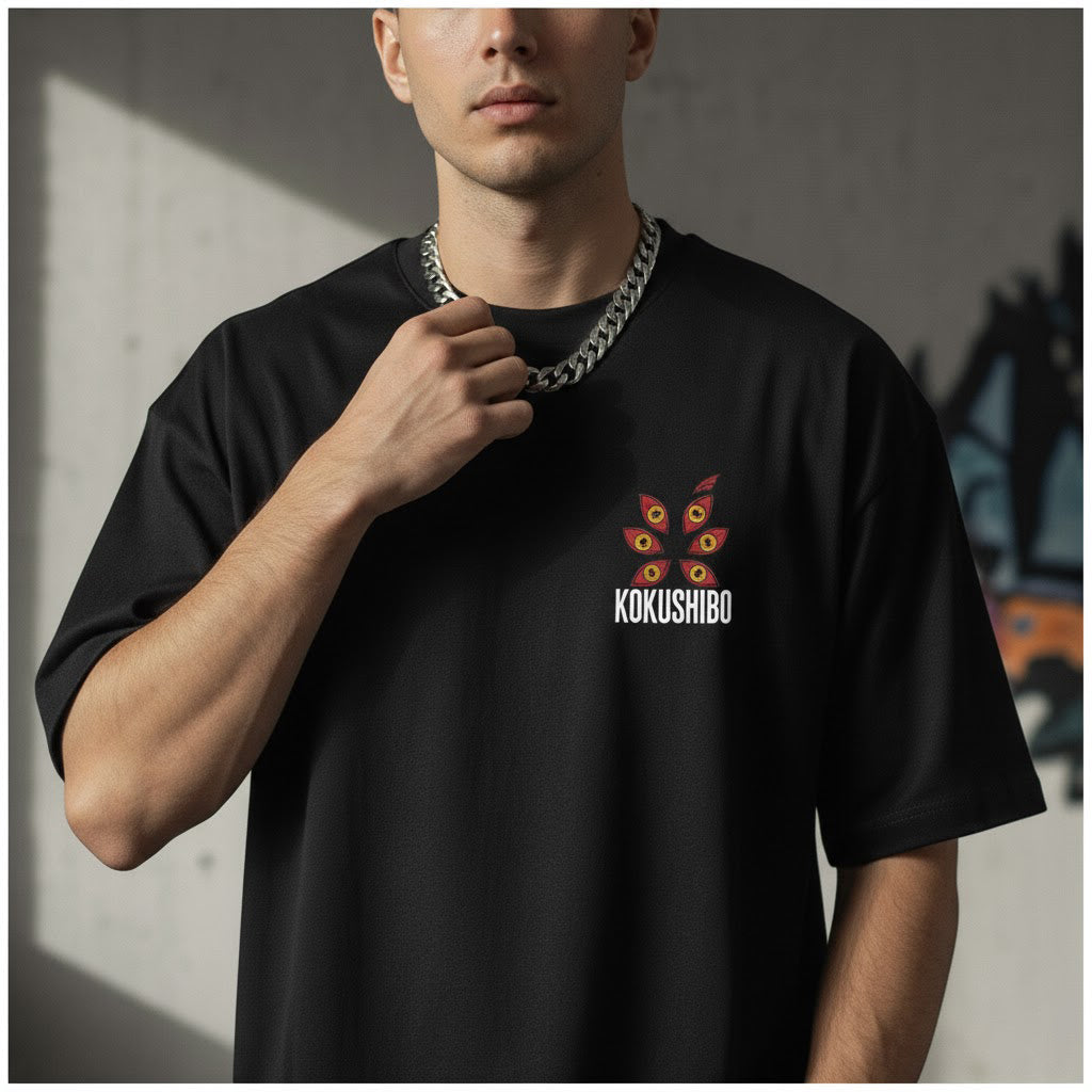 (Demon Slayer) Kokushibo Oversized Streetwear Style T-shirt (100% PREMIUM COTTON)