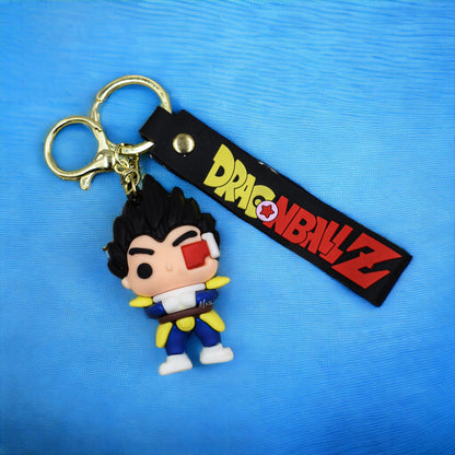 Combo Pack Prince Vegeta Action Figure With Keychain And Self Standing Vegeta Rose Figurine Collectible