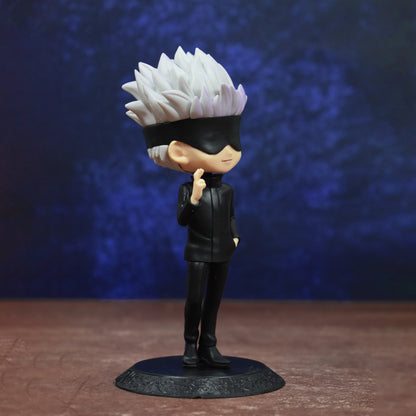 Gojo Satoru Q Action Figure With Stand (15 Cm Height) - Jujutsu Kaisen