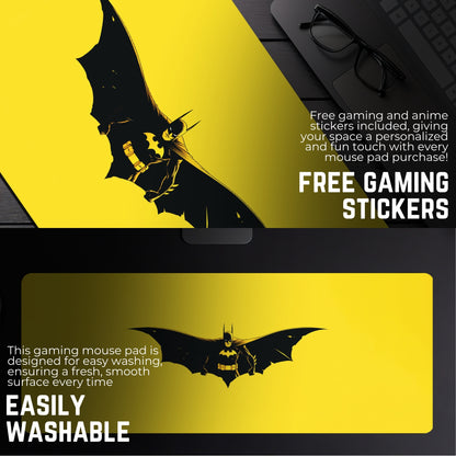 Batman Desk Mat (31 X 12 Inches) - Gaming Mouse Pad | Rubber Base Desk Mat