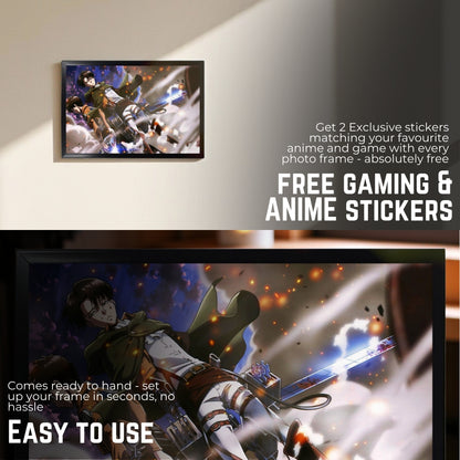 EREN YEAGER AND LEVI ACKERMAN PHOTO FRAME (A4 SIZE) - ATTACK ON TITAN