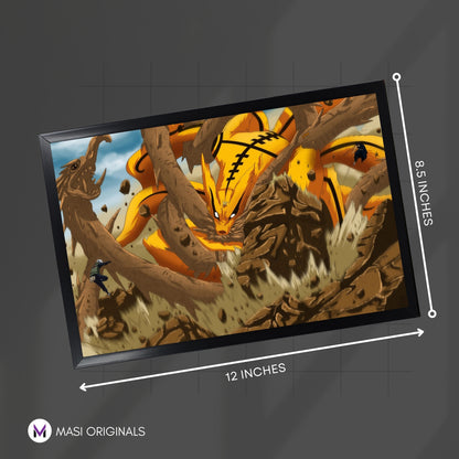 KURAMA RARE PHOTO FRAME (A4 SIZE) - NARUTO