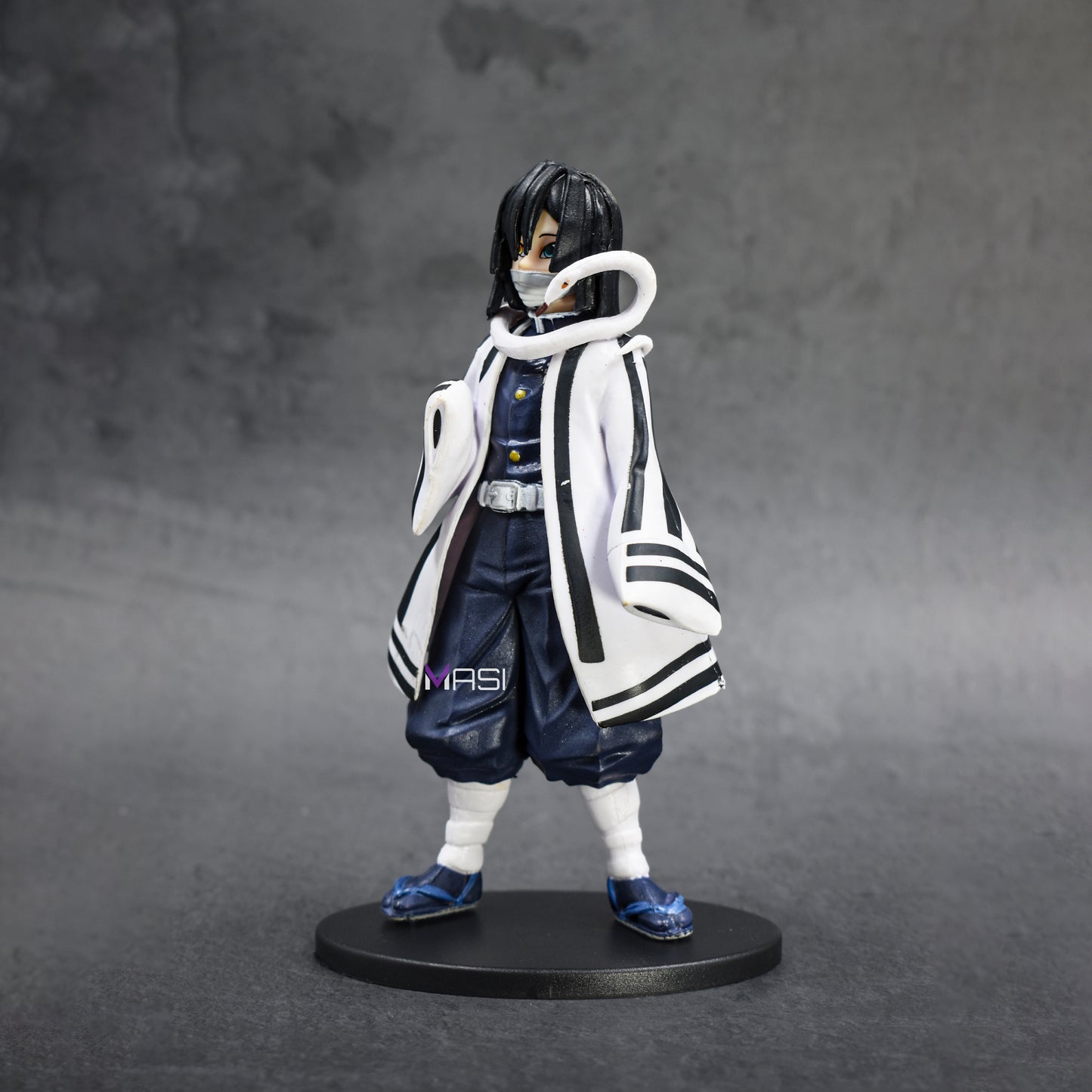 Demon Slayer Anime Hashira Action Figure With Stand (Obanai Igure - Serpent Hashira 16 Cm)