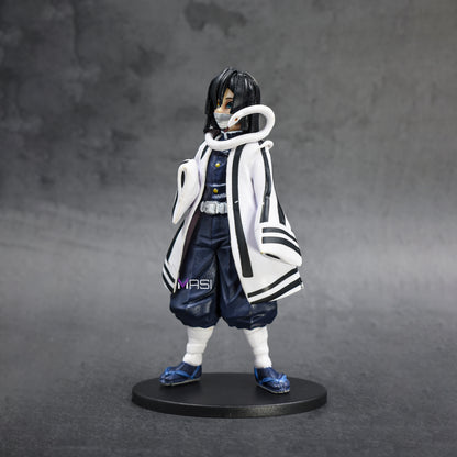 Demon Slayer Anime Hashira Action Figure With Stand (Obanai Igure - Serpent Hashira 16 Cm)