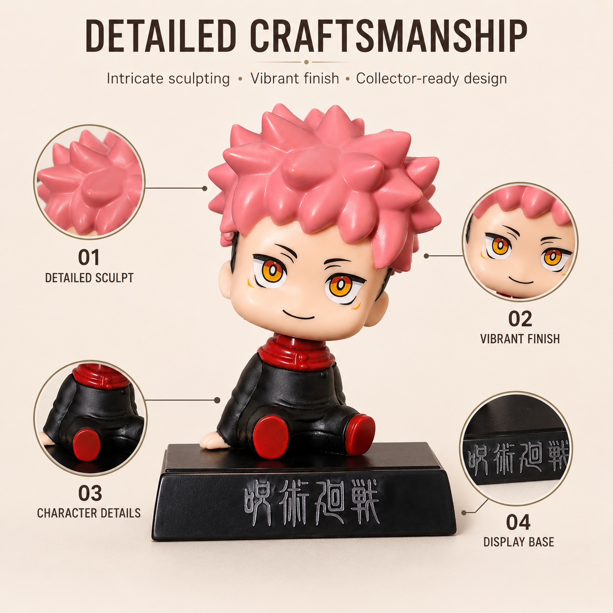 YUJI ITADORI BOBBLEHEAD/MOBILE HOLDER STAND