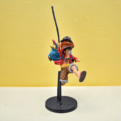 Luffy Backpack Adventure Action Figure With Stand (22 Cm Height) - One Piece