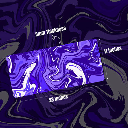 ABSTRACT MOUSE PAD (23 X 11 INCHES) - GAMING MOUSE PAD | RUBBER BASE DESK MAT
