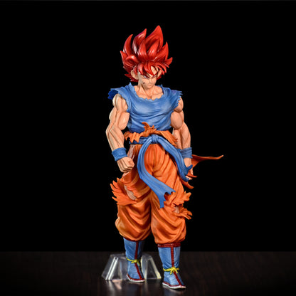 SON GOKU RED HAIR ICONIC ACTION FIGURE WITH STAND (32 CM HEIGHT) - DRAGON BALL Z