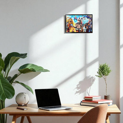 WHITEBEARD PIRATES CREW PHOTO FRAME (A4 SIZE) - ONE PIECE