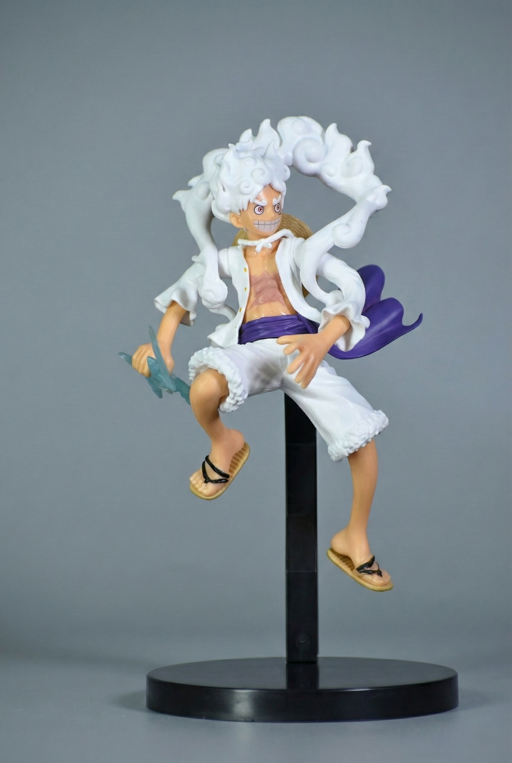 LUFFY GEAR 5 ACTION FIGURE WITH THUNDER SWORD AND STAND (18 CM HEIGHT) - ONE PIECE
