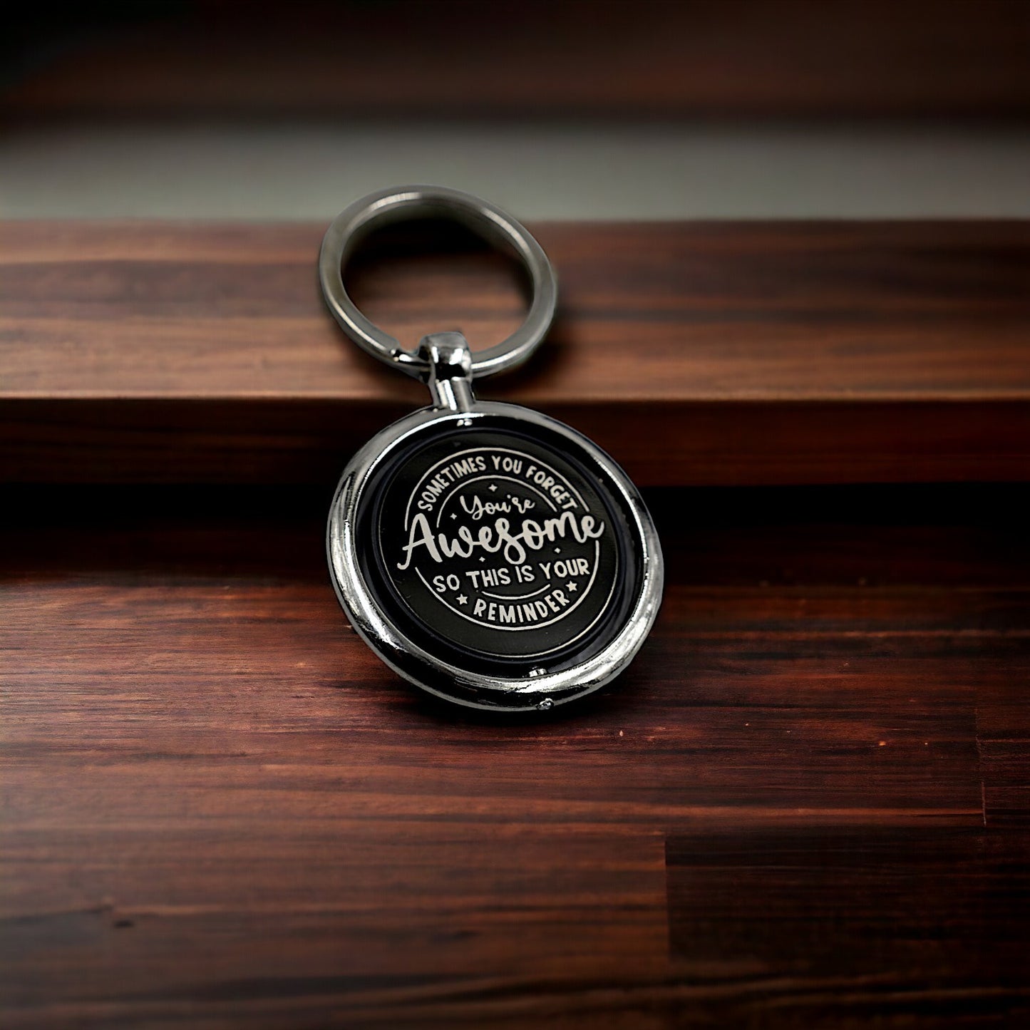 Silver Metal Rotating Awesome Keychain | Couple Gift Keyring For Girlfriend/boyfriend/friend