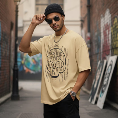 Game Over Oversized Streetwear Style T-shirt (100% PREMIUM COTTON)