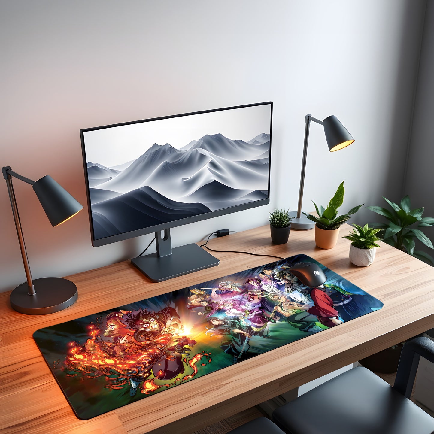 DEMON SLAYER INFINITY WAR DESK MAT (31 X 12 INCHES) GAMING MOUSE PAD | RUBBER BASE DESK MAT