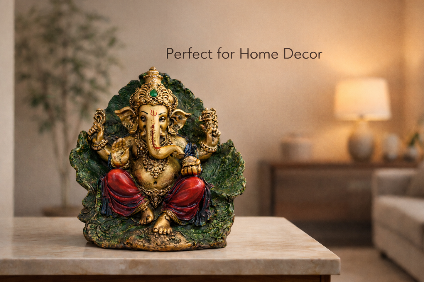 Lord Ganesha Idol - Symbol of Wisdom, Success & Prosperity | Spiritual Home Decor | Puja Room Murti | Gift for Good Luck
