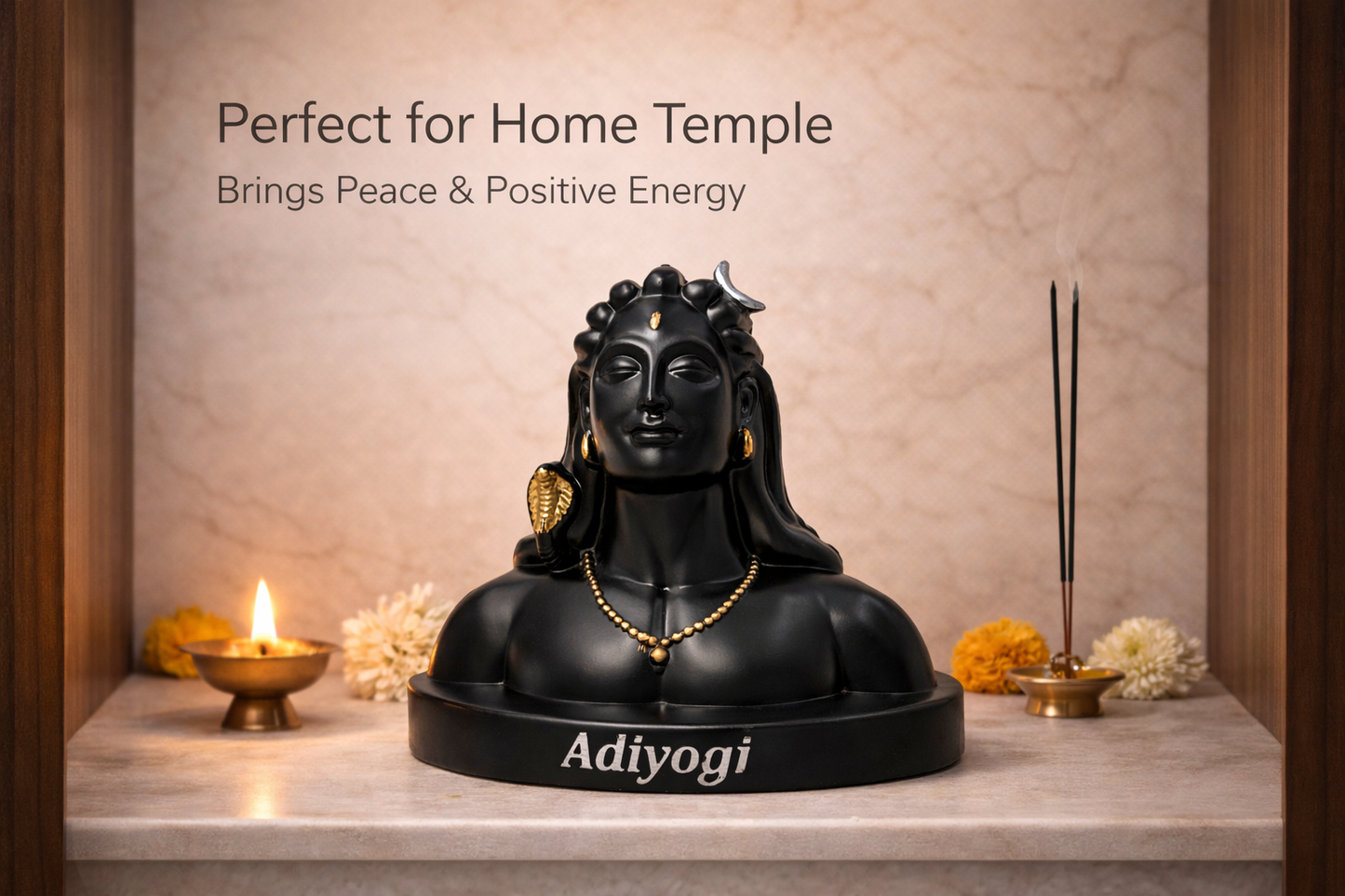 Adiyogi Idol (17 cm) - Symbol of Meditation, Inner Peace & Spiritual Growth