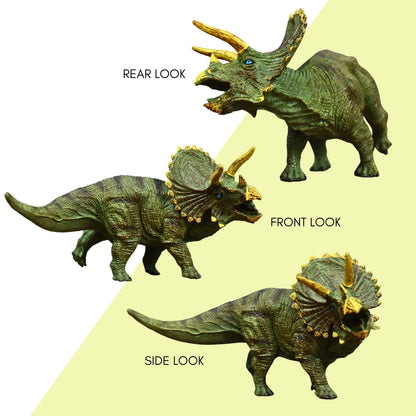 Dinosaur Action Figure - Realistic 10-Inch Triceratops Horridus Toy