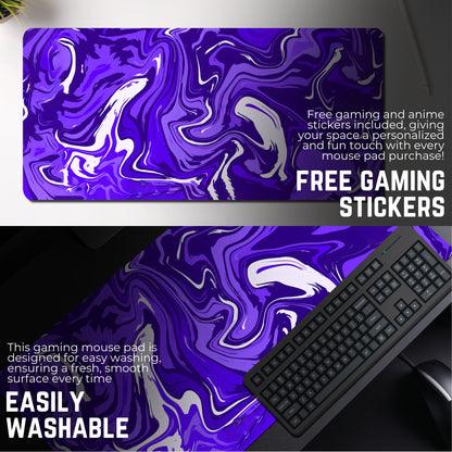 ABSTRACT MOUSE PAD (23 X 11 INCHES) - GAMING MOUSE PAD | RUBBER BASE DESK MAT