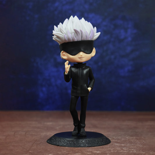 Gojo Satoru Q Action Figure With Stand (15 Cm Height) - Jujutsu Kaisen