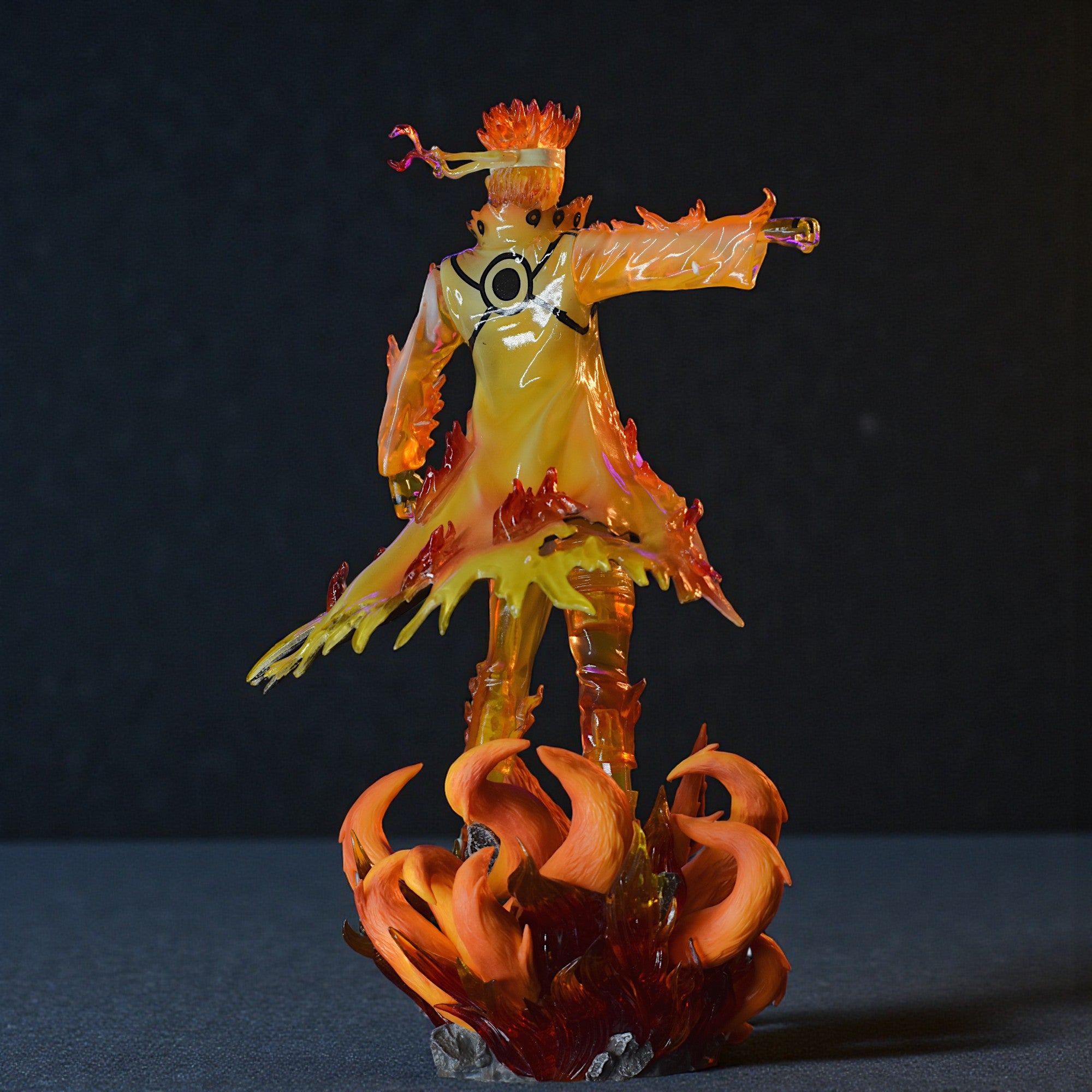 Naruto Uzumaki Ultimate Figurine with 9 Tail Fox Base (32 cm Height) - Naruto