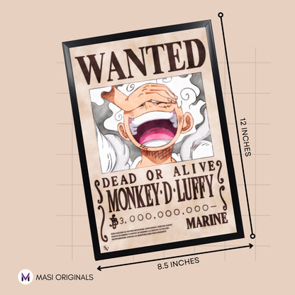 SUN GOD NIKA LUFFY GEAR 5 PHOTO FRAME (A4 SIZE) - ONE PIECE