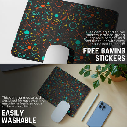 GAMING MOUSE PAD (9 X 7.5 INCHES) - GAMING AND OFFICE MOUSE PAD | RUBBER BASE MOUSE PAD