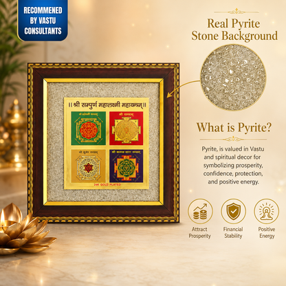 Shree Sampurna Mahalakshmi Maha Yantra Frame - Vastu & Success Decorative Frame
